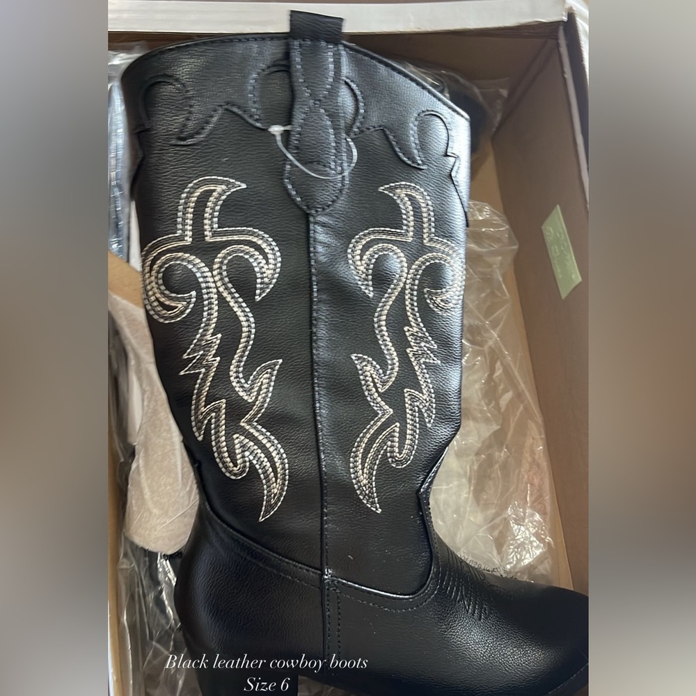 Black cowboy boots